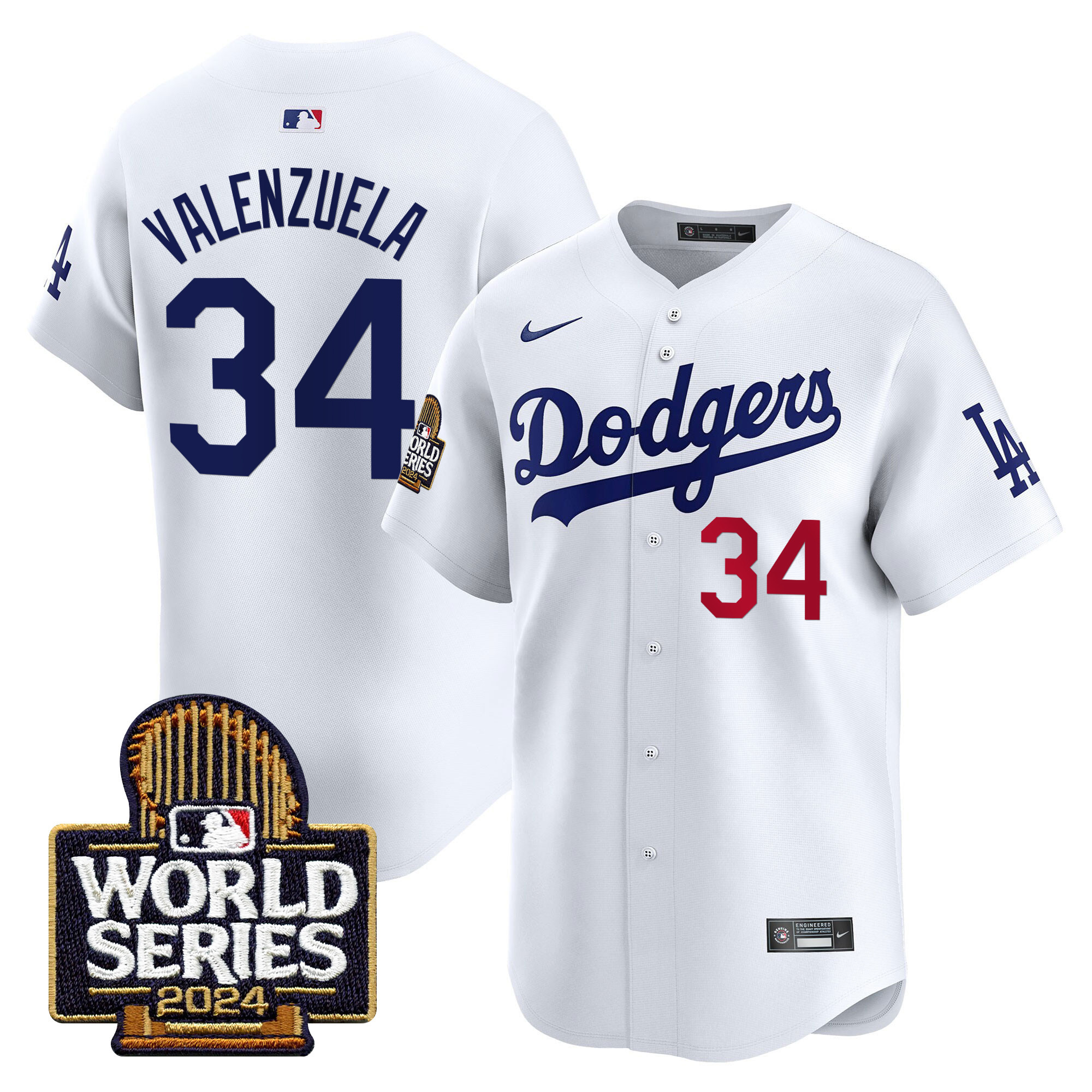 Men's Dodgers 2024 World Series Vapor Premier Limited Jersey - All Stitched