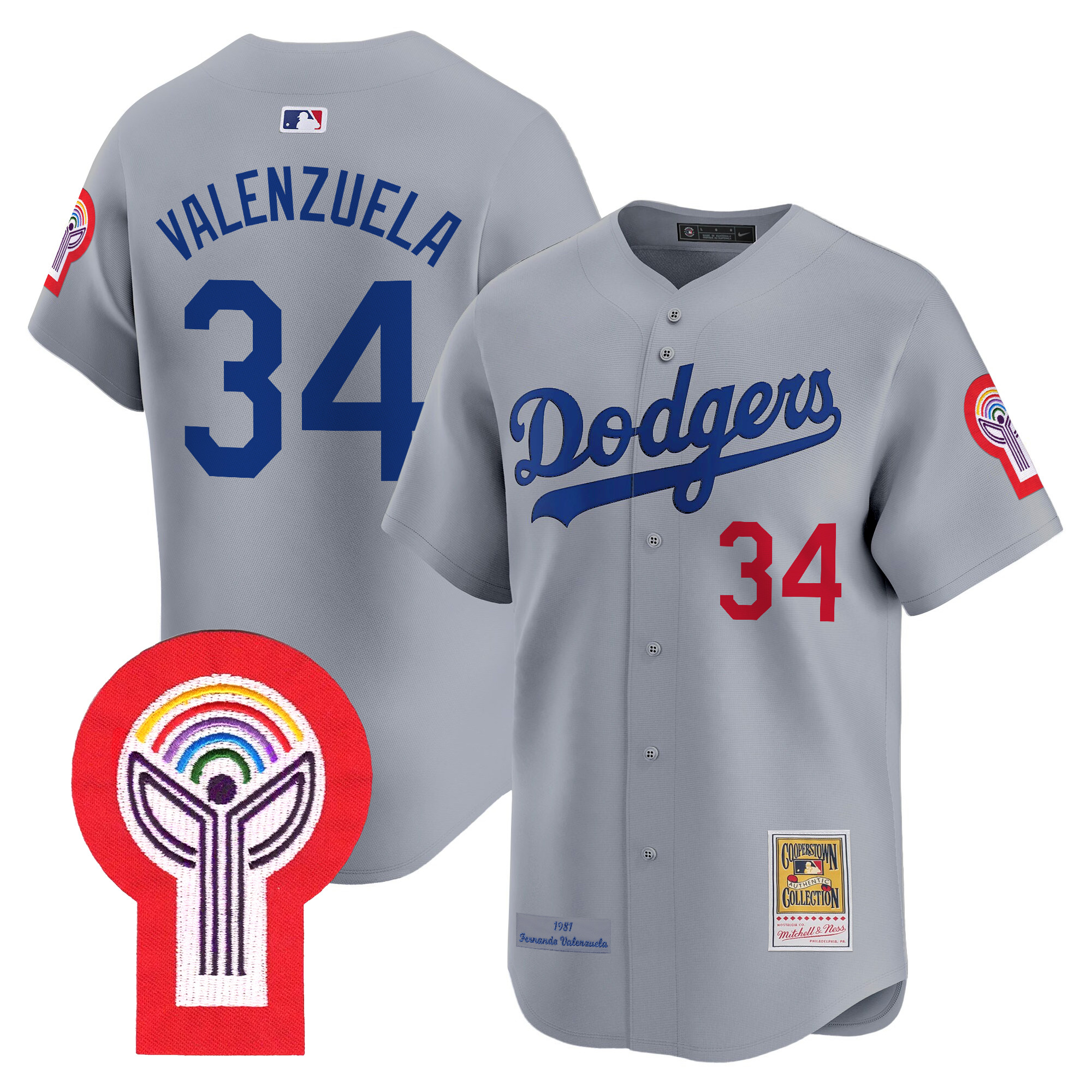 Dodgers Fernando Valenzuela 1981 Cooperstown Jersey - All Stitched - Image 4