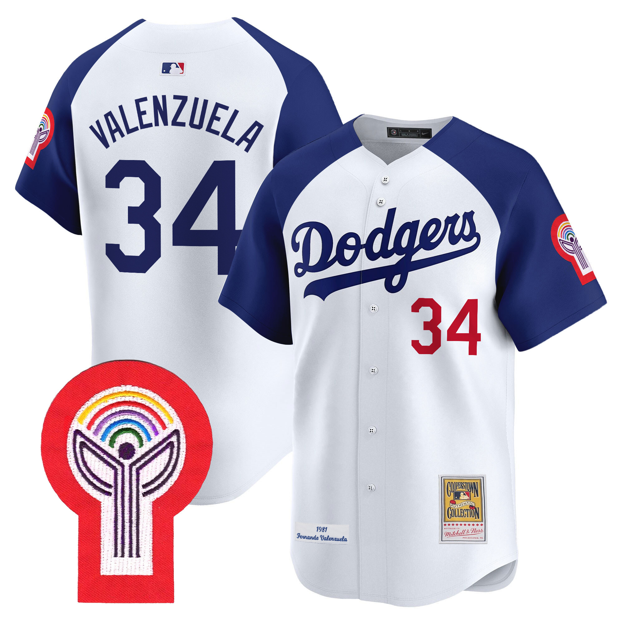 Dodgers Fernando Valenzuela 1981 Cooperstown Jersey - All Stitched - Image 3