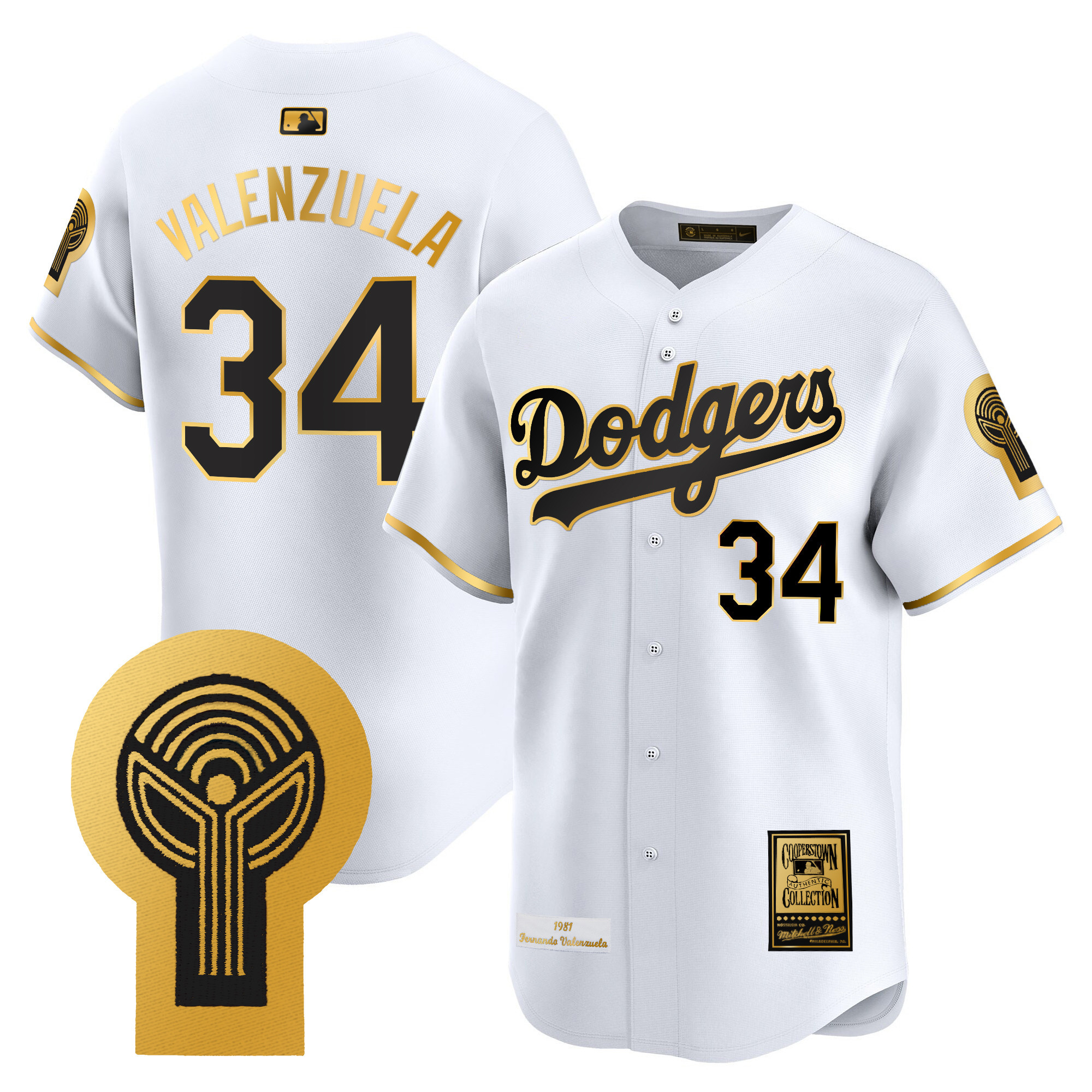 Dodgers Fernando Valenzuela 1981 Cooperstown Jersey - All Stitched - Image 6