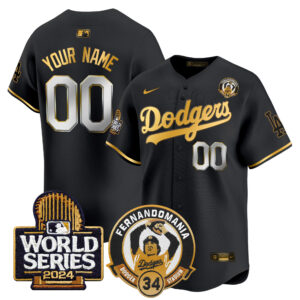 Dodgers Fernando Valenzuela & 2024 World Series Patch Vapor Premier Limited Custom Jersey - All Stitched