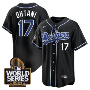 Shohei Ohtani Los Angeles Dodgers 2024 World Series Black Jersey - All Stitched