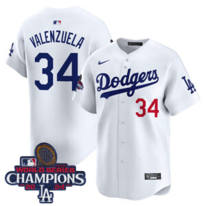 Men's Dodgers 2024 World Series Champions Patch Vapor Premier Limited Jersey - All Stitched