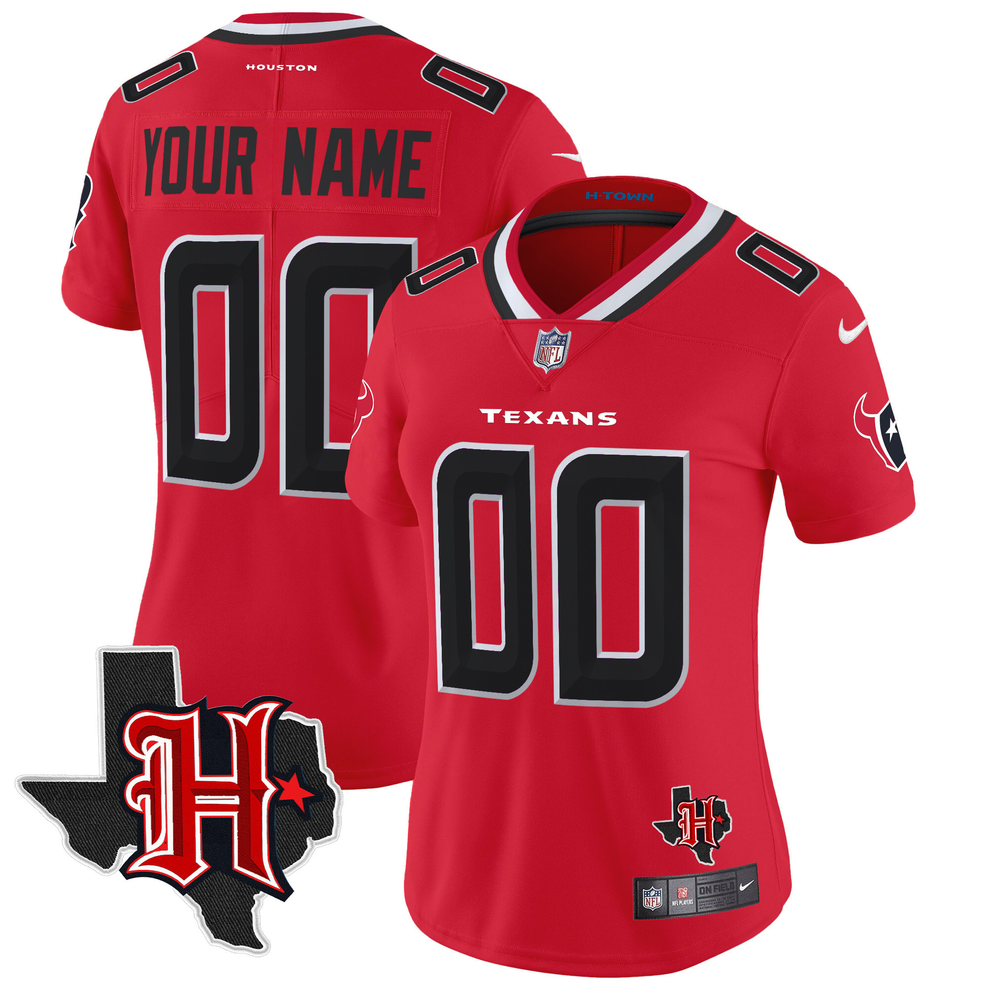 Houston Texans 2024 Texas Patch Vapor Limited Custom Jersey V5 - All Stitched - Image 9