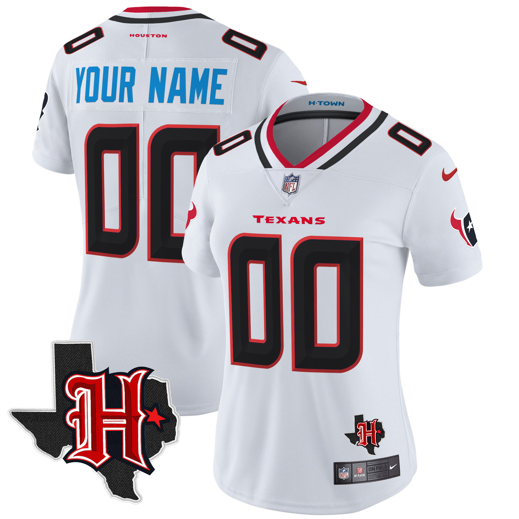 Houston Texans 2024 Texas Patch Vapor Limited Custom Jersey V5 - All Stitched - Image 8