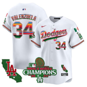 Men's Dodgers Mexico 2024 World Series Champions Vapor Premier Limited Jersey - All Stitched