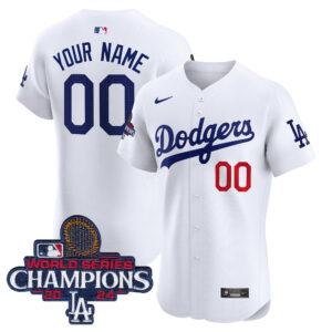 Dodgers 2024 World Series Champions Patch Vapor Premier Elite Custom Jersey - All Stitched