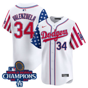 Men's Dodgers Memorial Day & 2024 World Series Champions Vapor Premier Limited Jersey - All Stitched