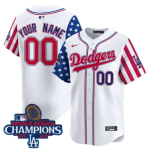 Dodgers American Style 2024 World Series Champions Vapor Premier Limited Custom Jersey - All Stitched