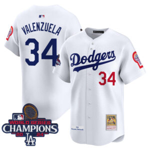 Dodgers Fernando 1981 & 2024 World Series Champions Patch Cooperstown Jersey - All Stitched