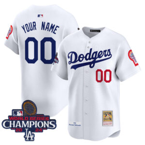 Dodgers Fernando 1981 & 2024 World Series Champions Patch Cooperstown Custom Jersey - All Stitched