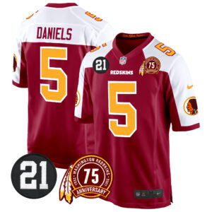Men's Washington Redskins 75th & Sean Taylor Patch Game Jersey - All Stitched
