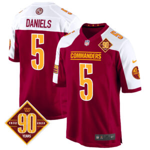Men's Washington Commanders 90th Anniversary Patch Game Jersey - All Stitched