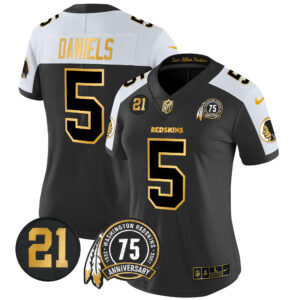 Women's Washington Redskins 75th & Sean Taylor Patch Gold Vapor Limited Jersey - All Stitched