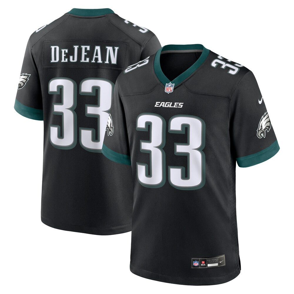 Cooper DeJean #33 Philadelphia Eagles Black Jersey - All Stitched