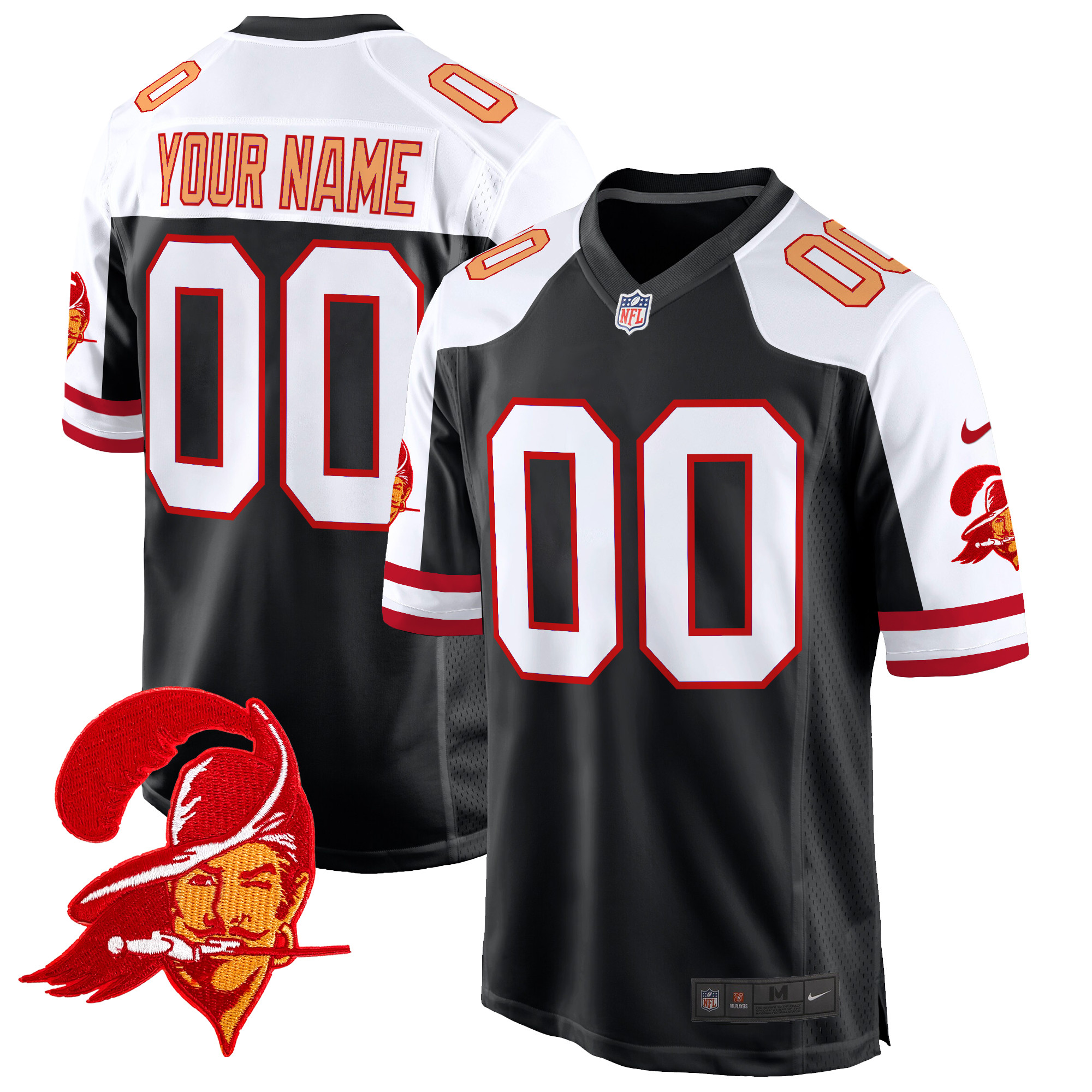 Tampa Bay Buccaneers Throwback Game Custom Jersey - All Stitched - Image 2