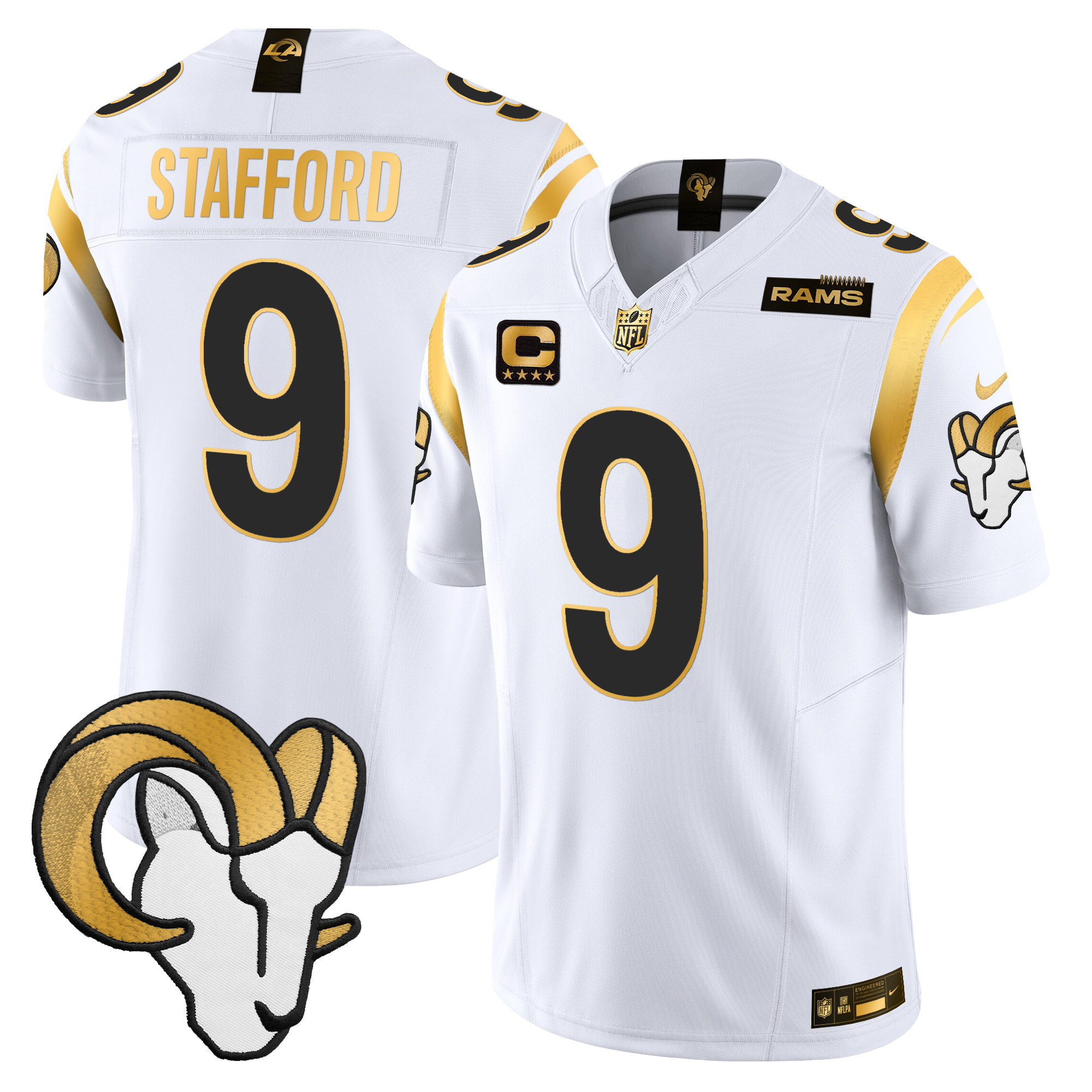Men's Los Angeles Rams 2024 Gold Vapor Limited Jersey - All Stitched - Image 9