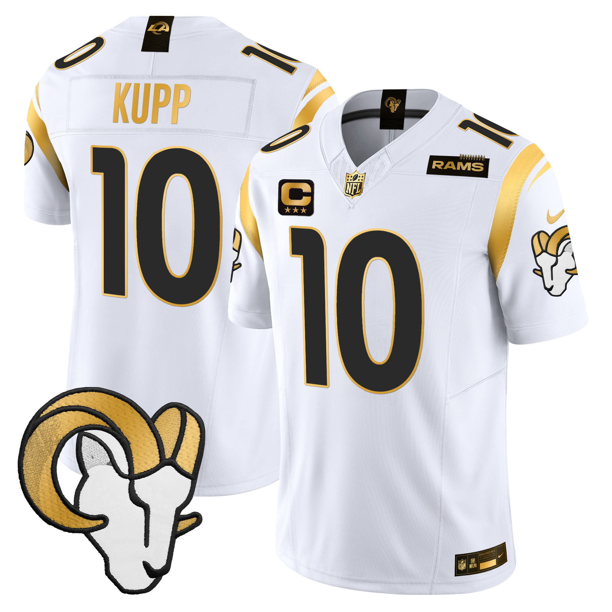 Men's Los Angeles Rams 2024 Gold Vapor Limited Jersey - All Stitched - Image 8