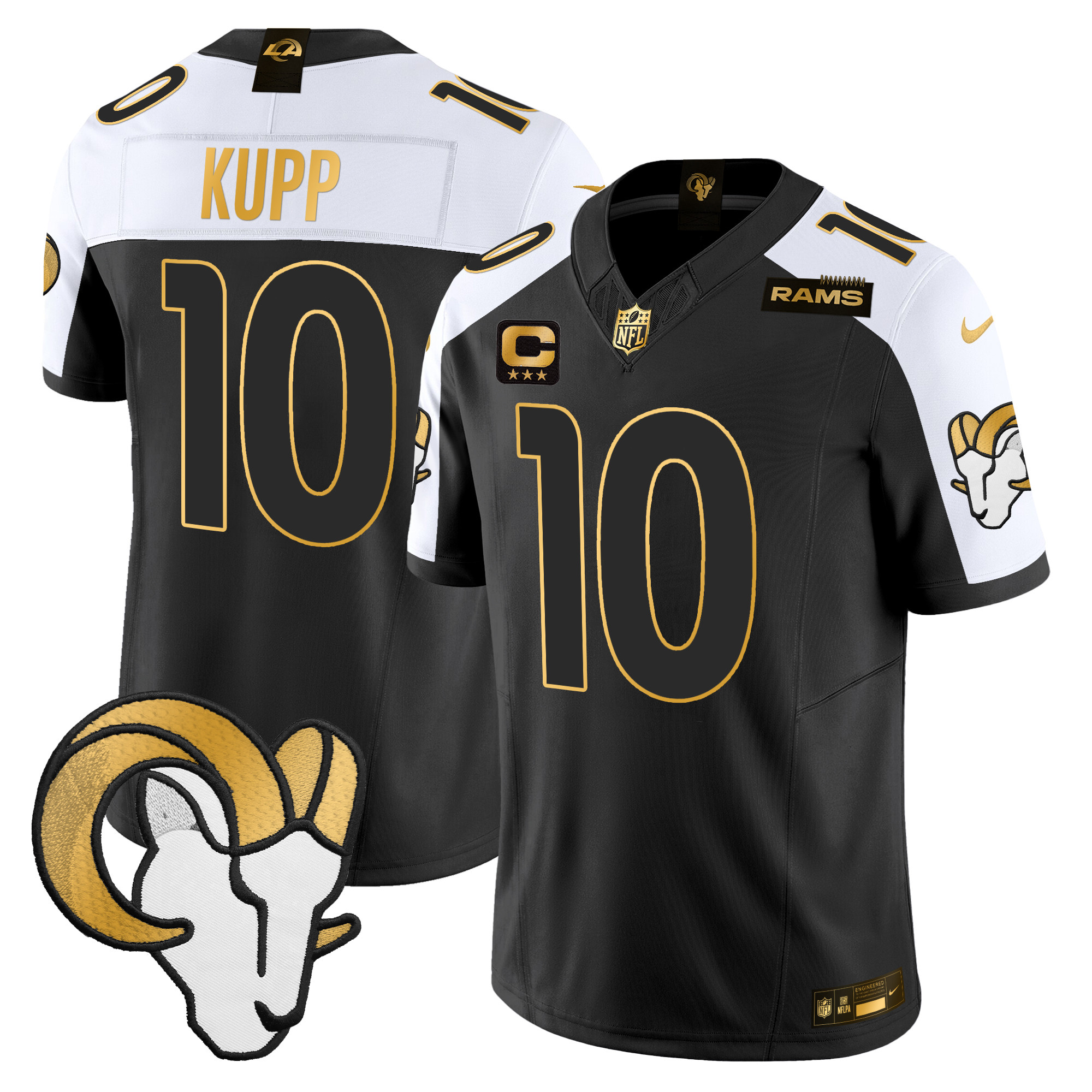 Men's Los Angeles Rams 2024 Gold Vapor Limited Jersey - All Stitched - Image 2