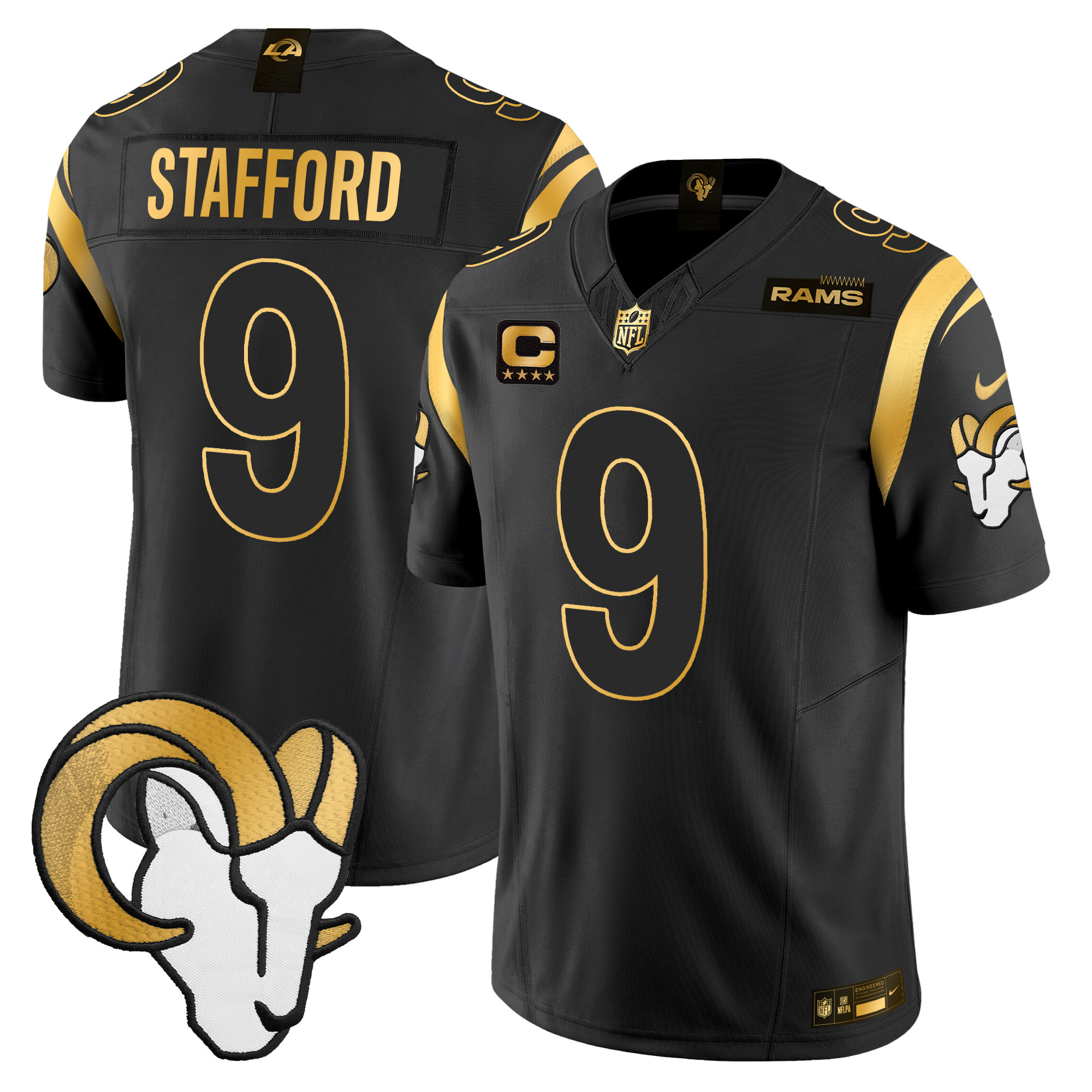 Men's Los Angeles Rams 2024 Gold Vapor Limited Jersey - All Stitched - Image 15