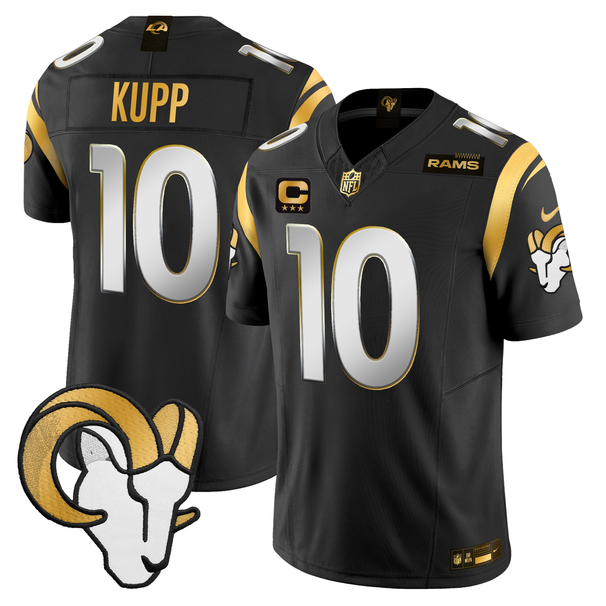 Men's Los Angeles Rams 2024 Gold Vapor Limited Jersey - All Stitched - Image 20