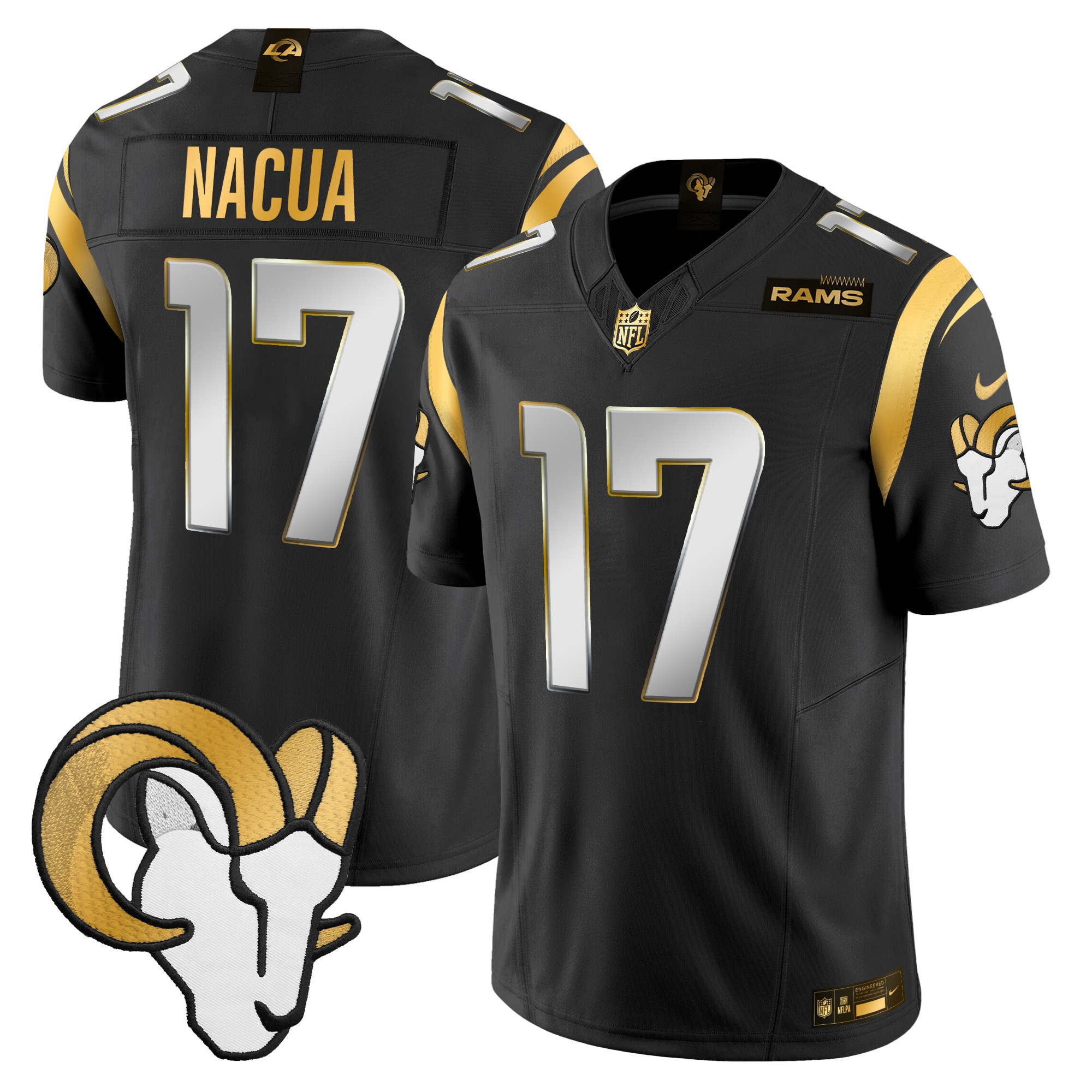 Men's Los Angeles Rams 2024 Gold Vapor Limited Jersey - All Stitched - Image 23