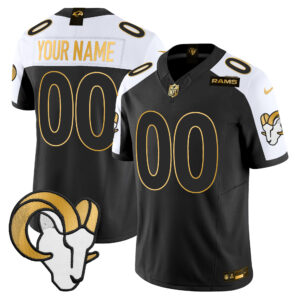 Los Angeles Rams 2024 Gold Vapor Limited Custom Jersey - All Stitched
