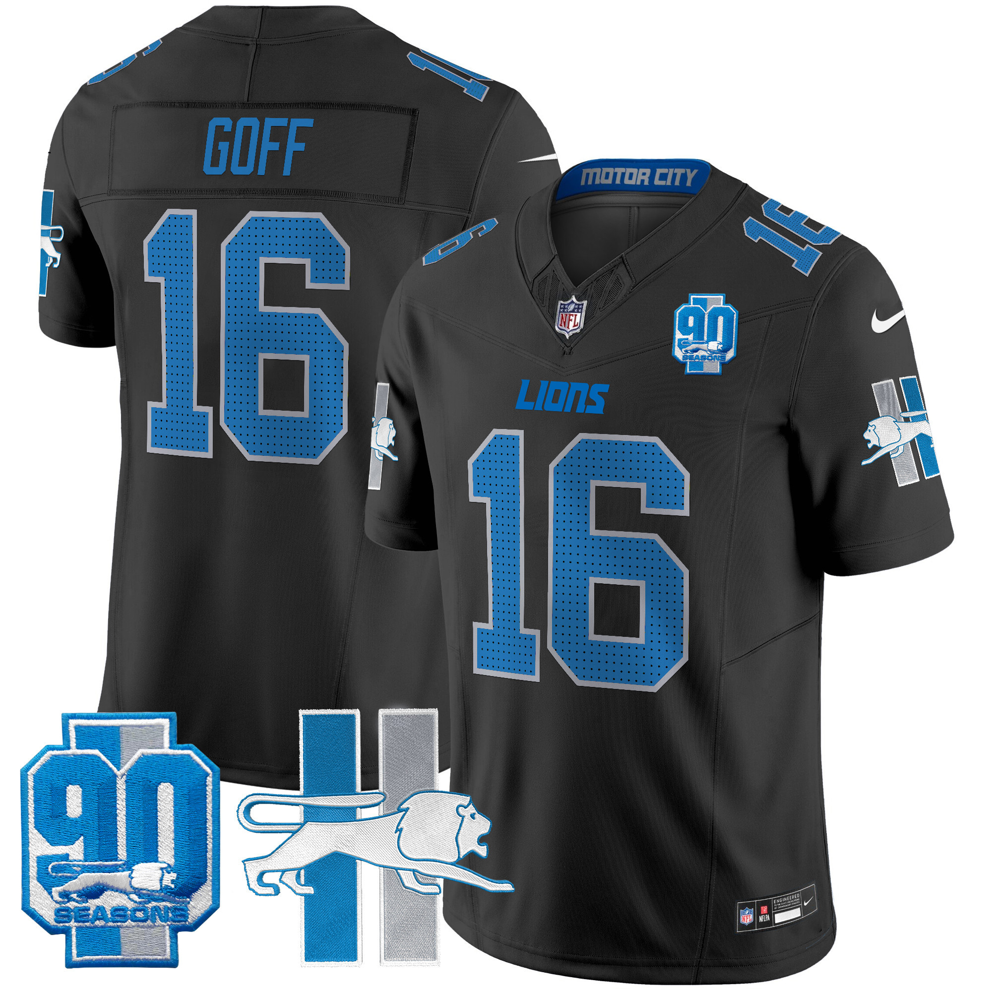 Men's Detroit Lion 1946 Throwback Vapor Limited Jersey - All Stitched