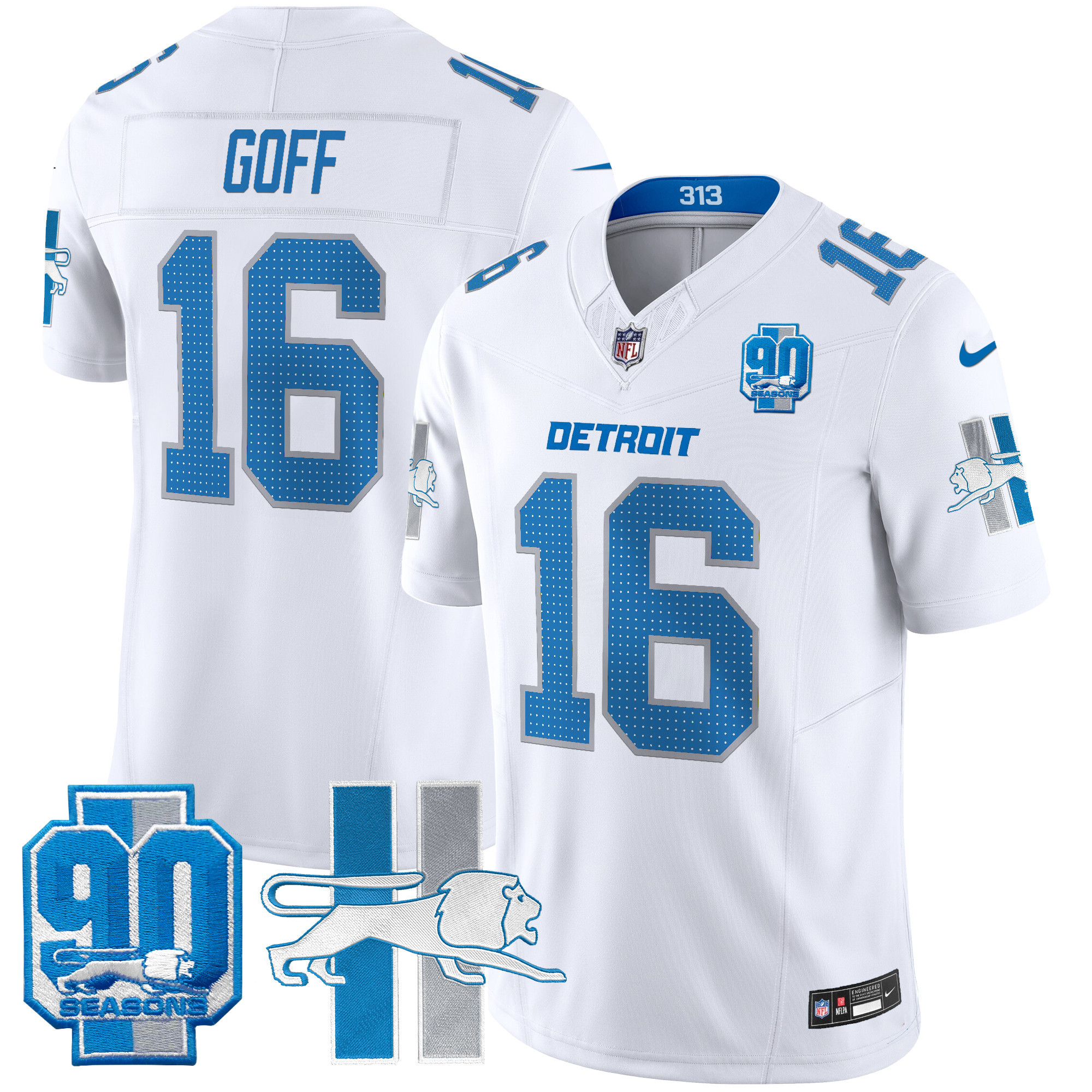 Men's Detroit Lion 1946 Throwback Vapor Limited Jersey - All Stitched - Image 8
