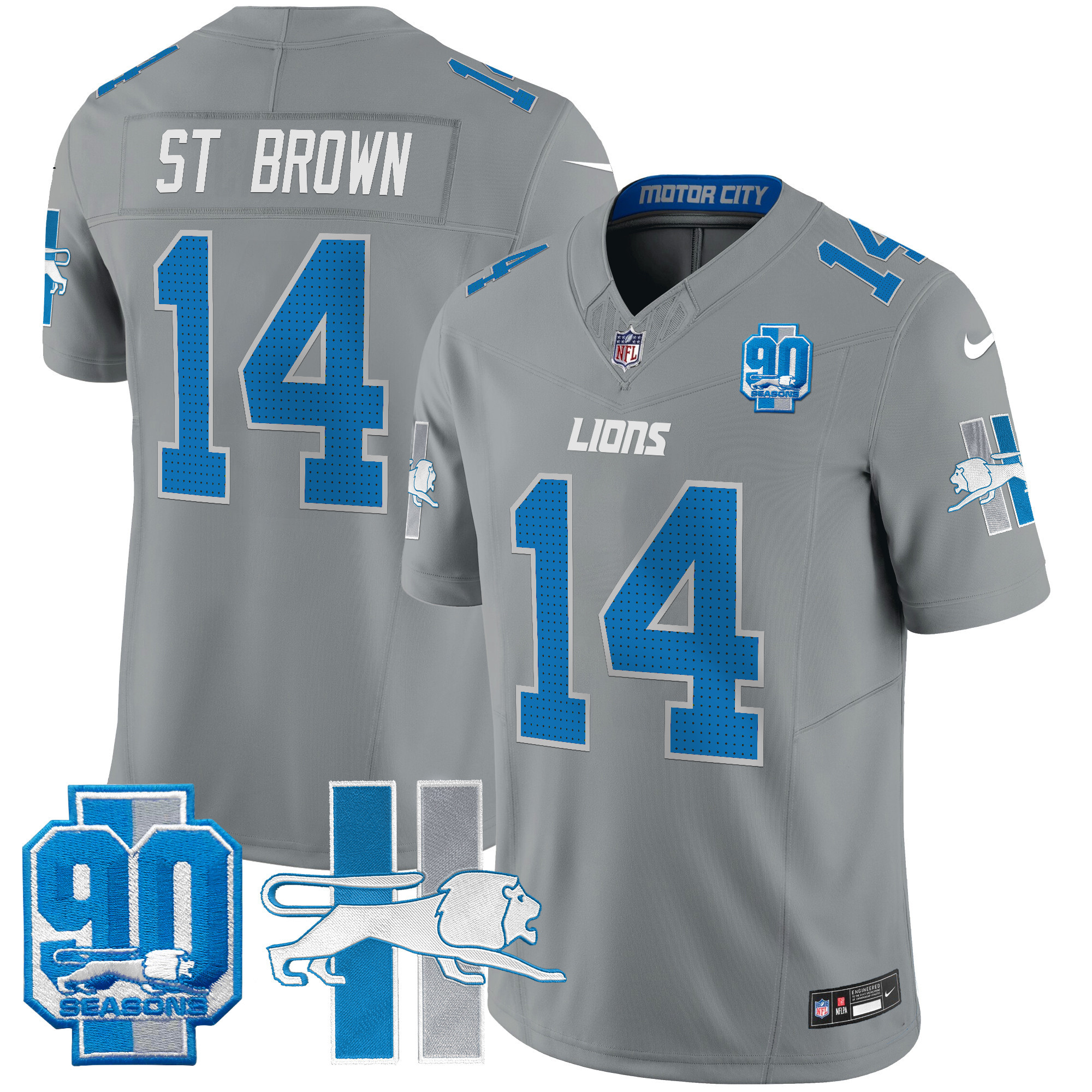 Men's Detroit Lion 1946 Throwback Vapor Limited Jersey - All Stitched - Image 24