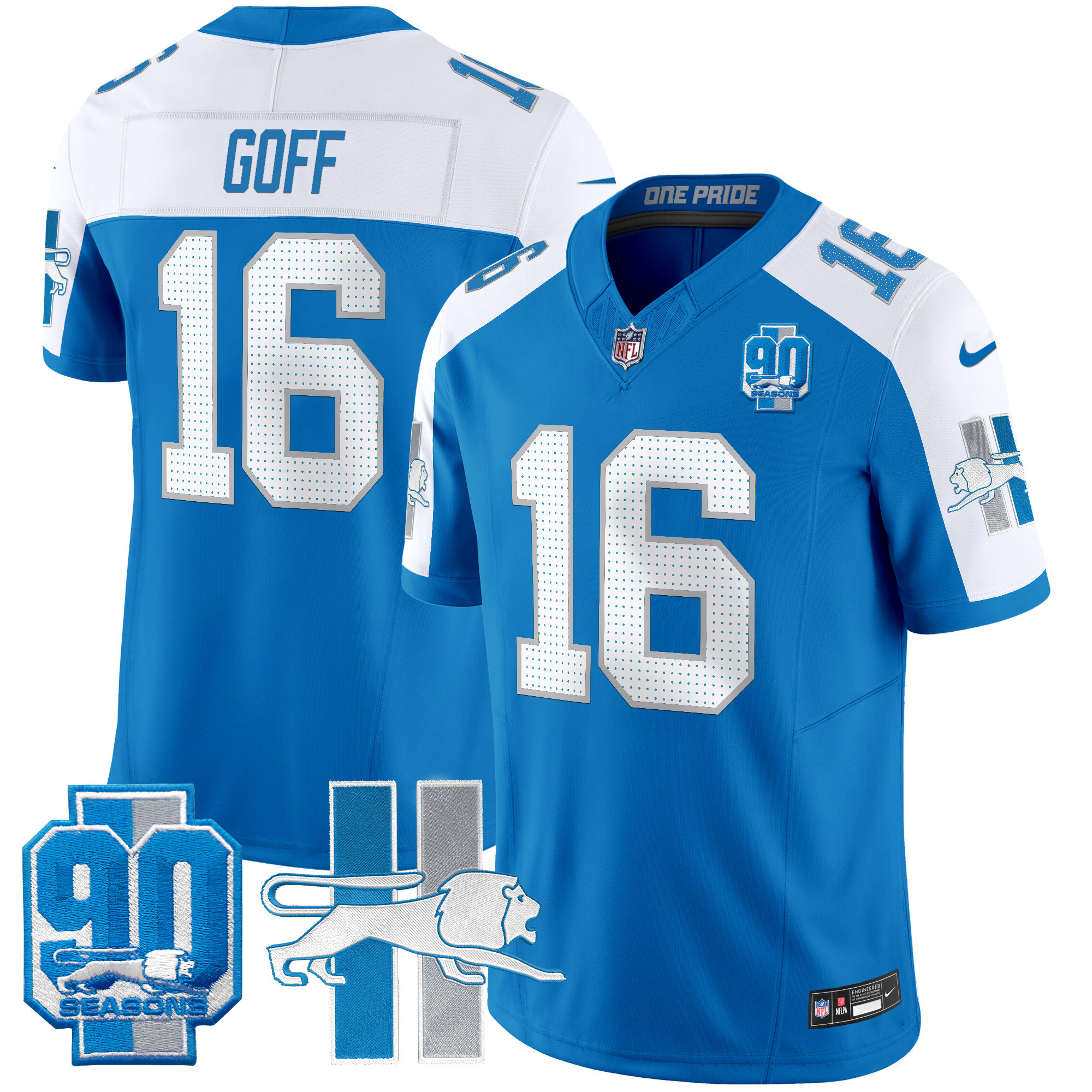 Men's Detroit Lion 1946 Throwback Vapor Limited Jersey - All Stitched - Image 36