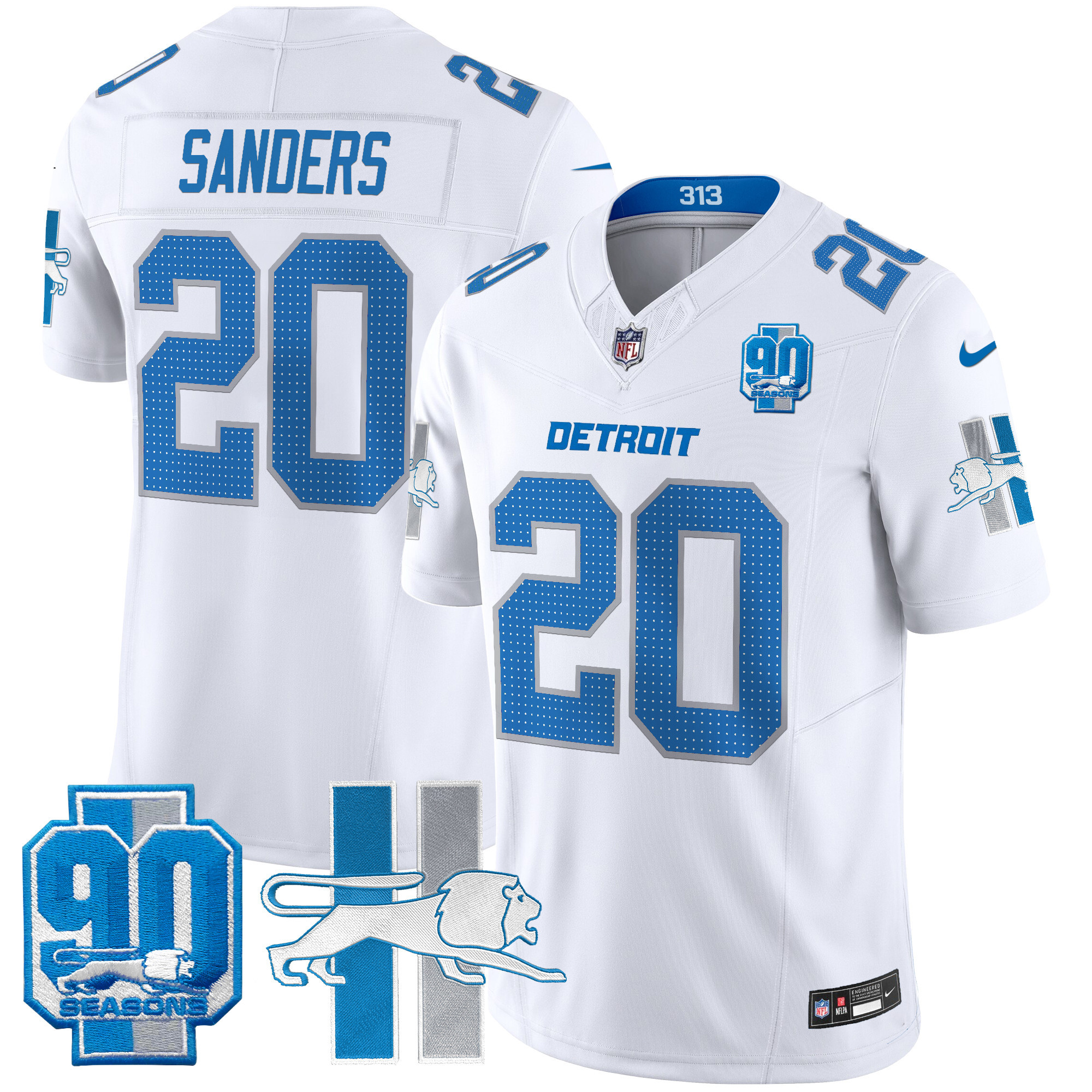 Men's Detroit Lion 1946 Throwback Vapor Limited Jersey - All Stitched - Image 12