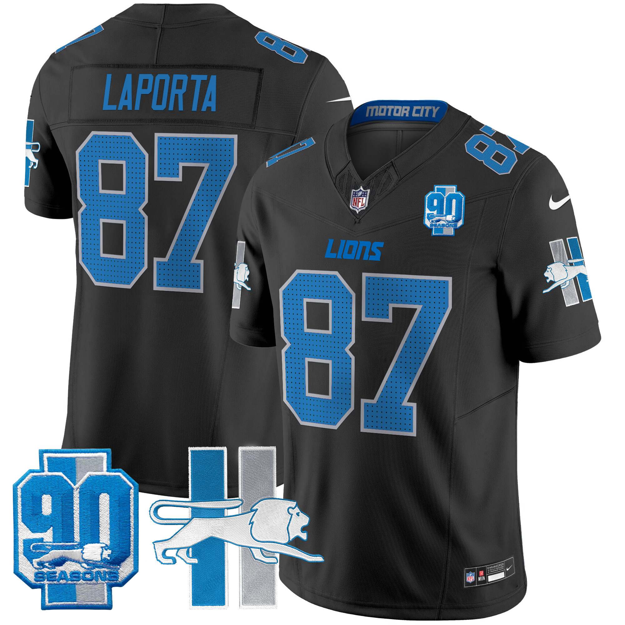 Men's Detroit Lion 1946 Throwback Vapor Limited Jersey - All Stitched - Image 6