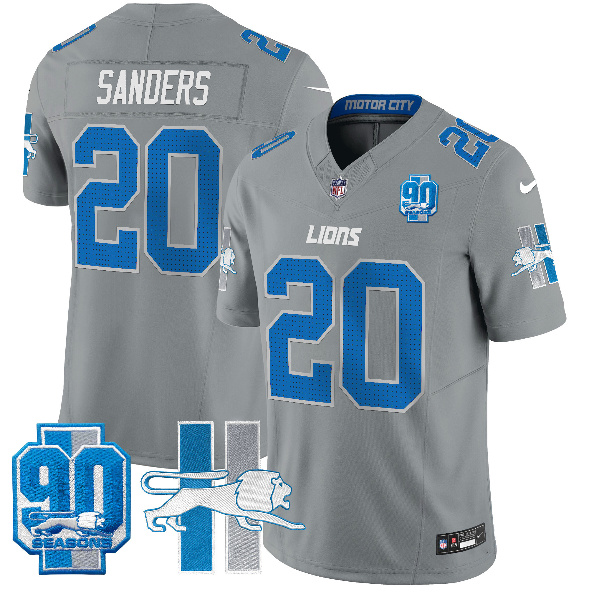 Men's Detroit Lion 1946 Throwback Vapor Limited Jersey - All Stitched - Image 26