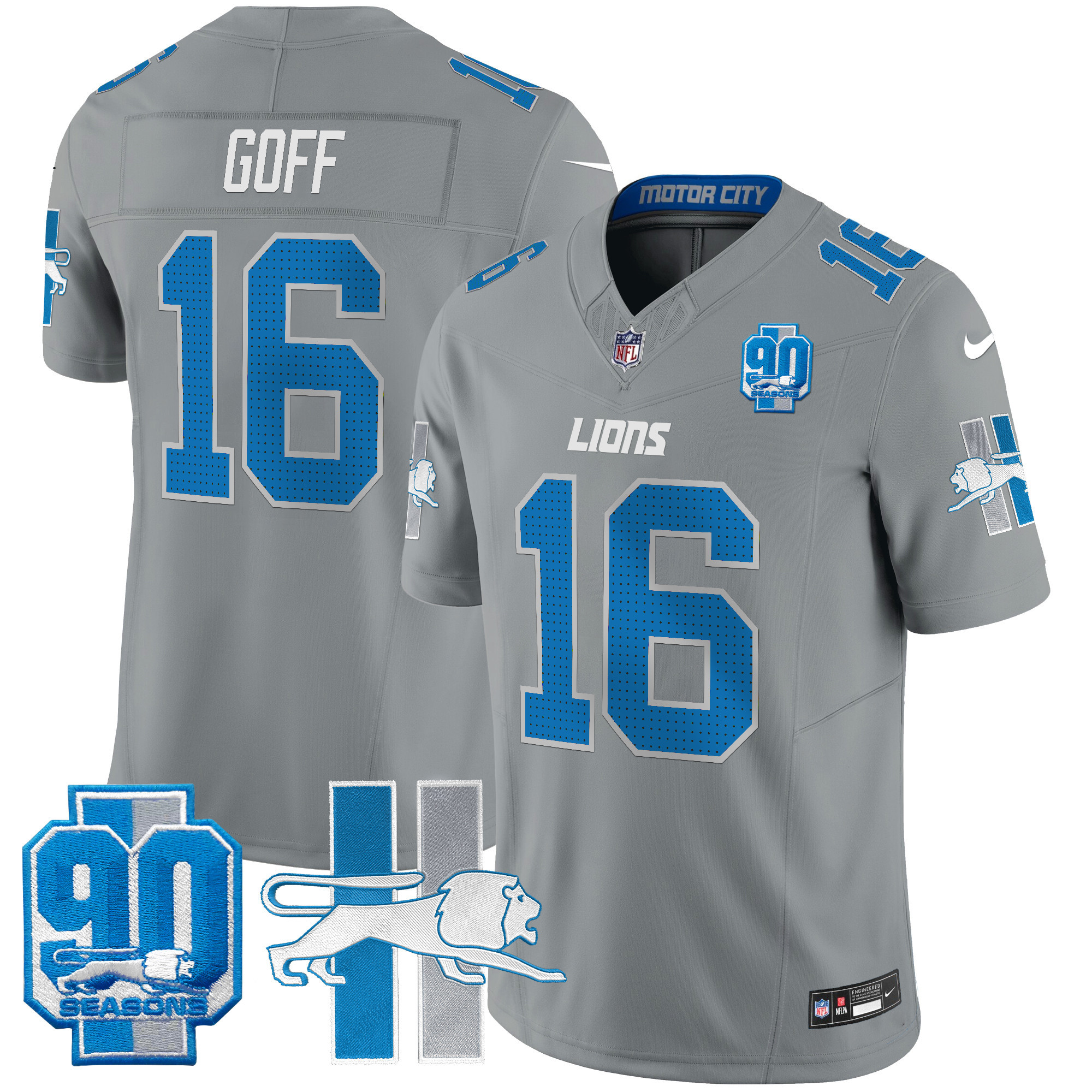 Men's Detroit Lion 1946 Throwback Vapor Limited Jersey - All Stitched - Image 22