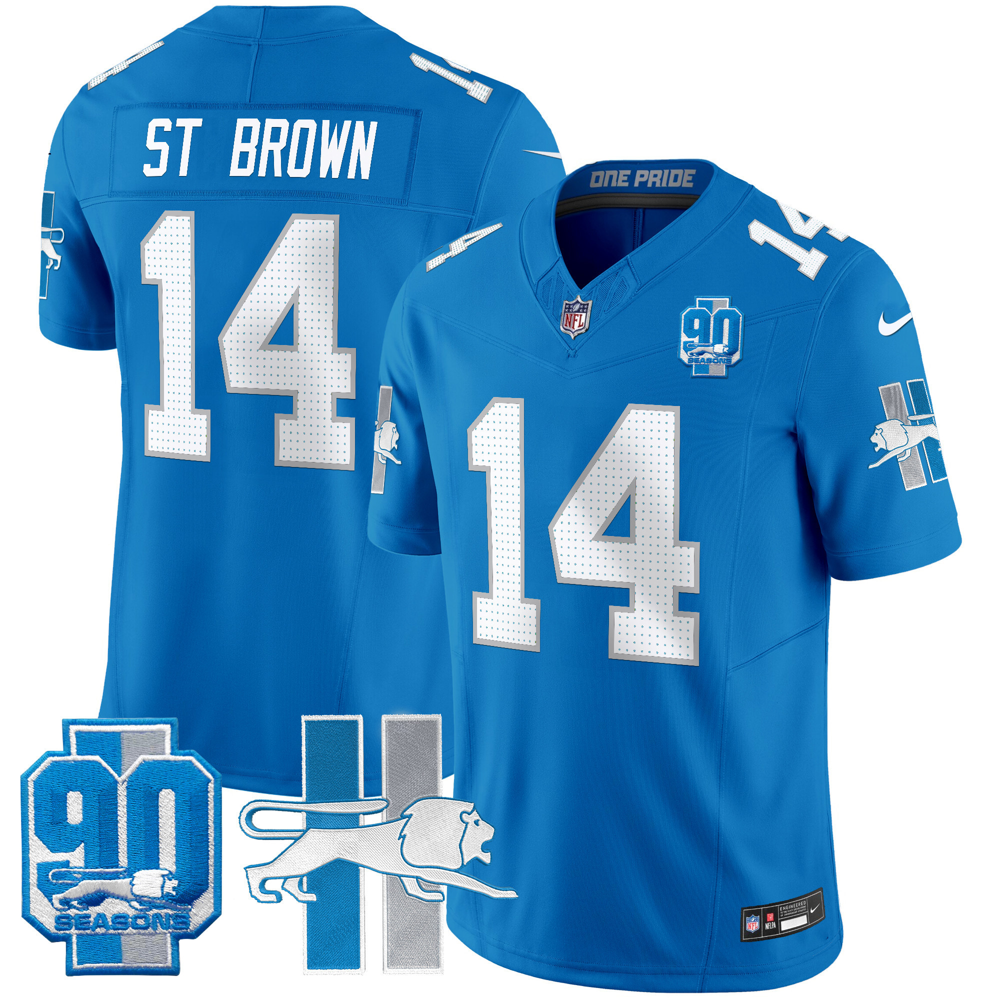 Men's Detroit Lion 1946 Throwback Vapor Limited Jersey - All Stitched - Image 17