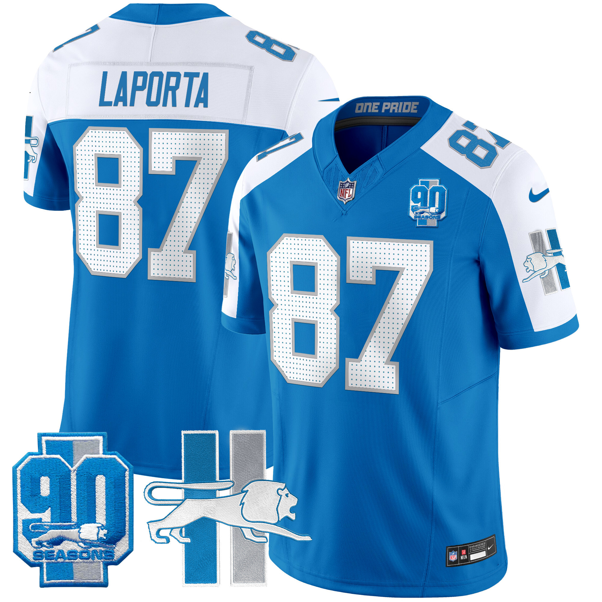 Men's Detroit Lion 1946 Throwback Vapor Limited Jersey - All Stitched - Image 41