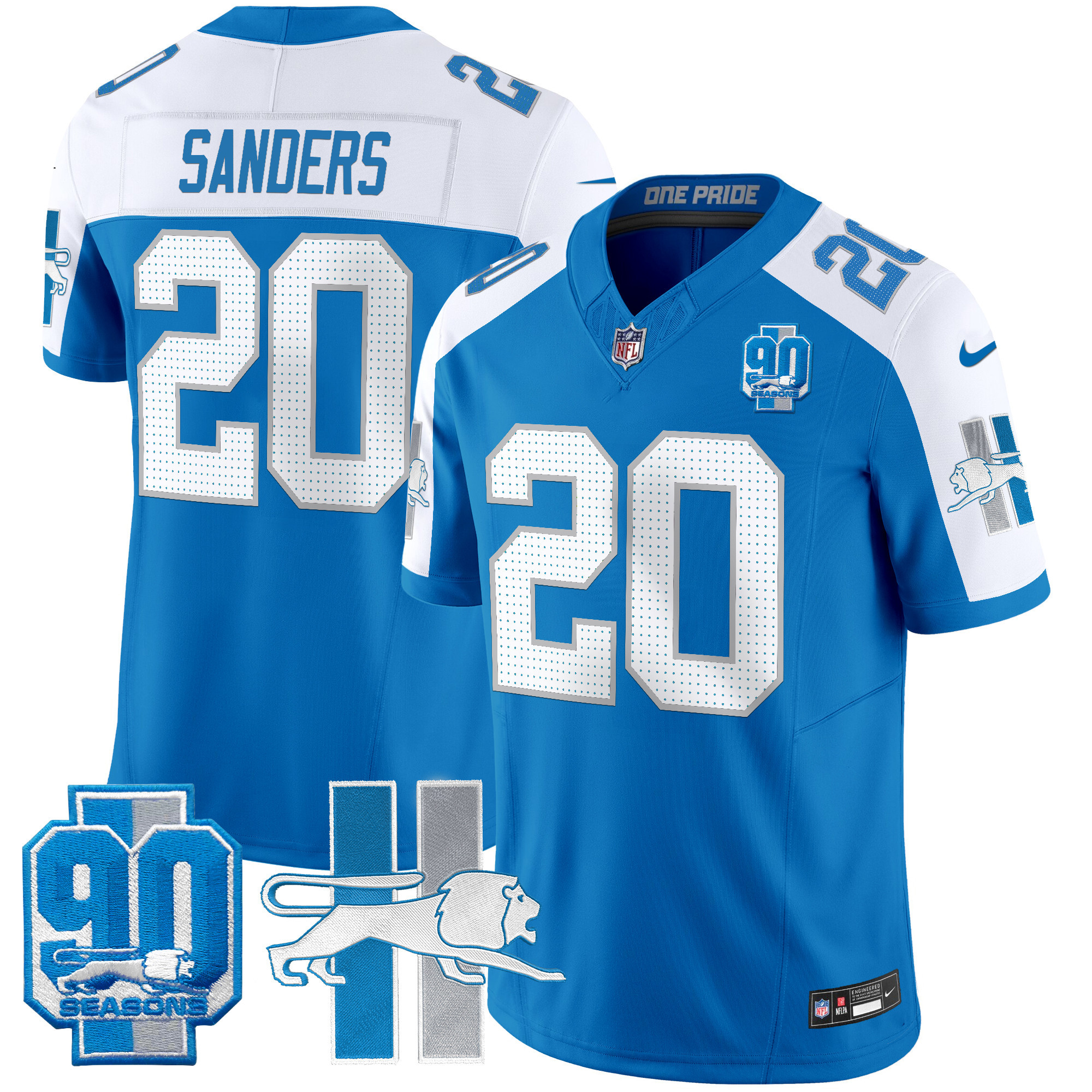 Men's Detroit Lion 1946 Throwback Vapor Limited Jersey - All Stitched - Image 40