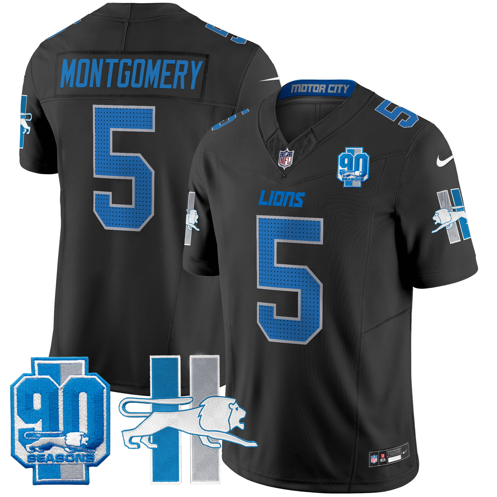 Men's Detroit Lion 1946 Throwback Vapor Limited Jersey - All Stitched - Image 4