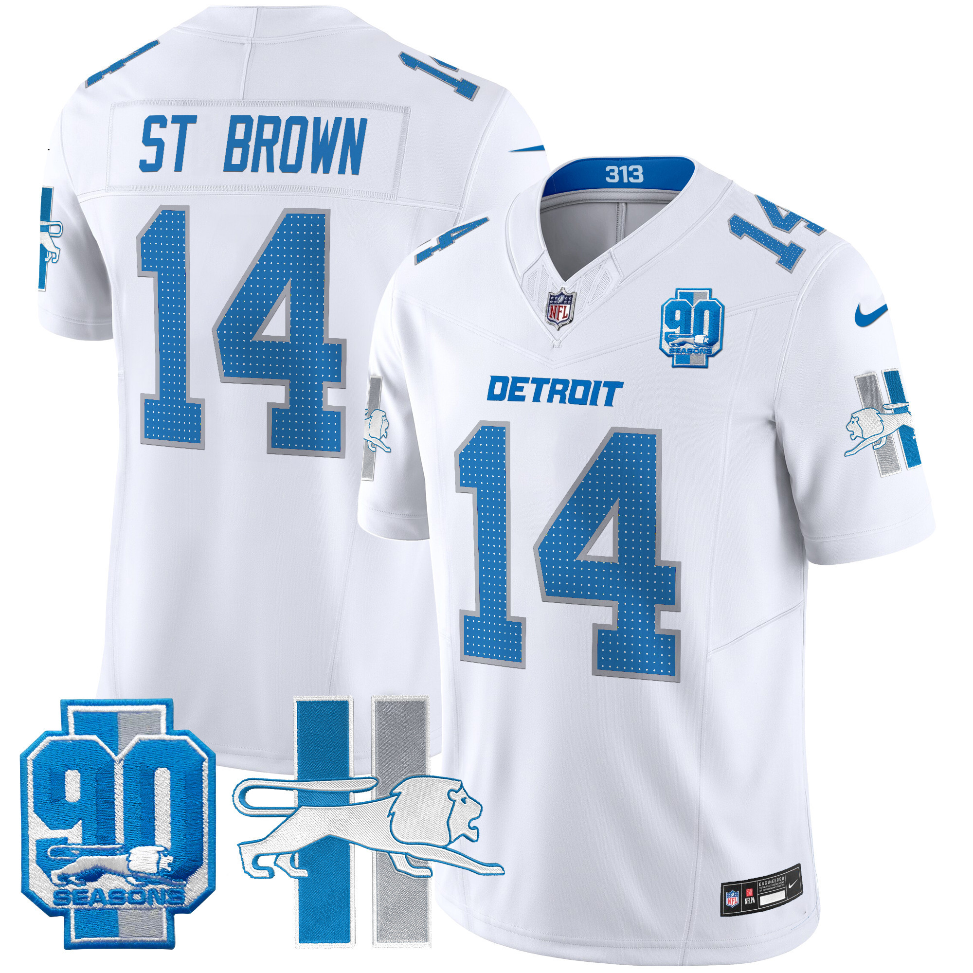 Men's Detroit Lion 1946 Throwback Vapor Limited Jersey - All Stitched - Image 10