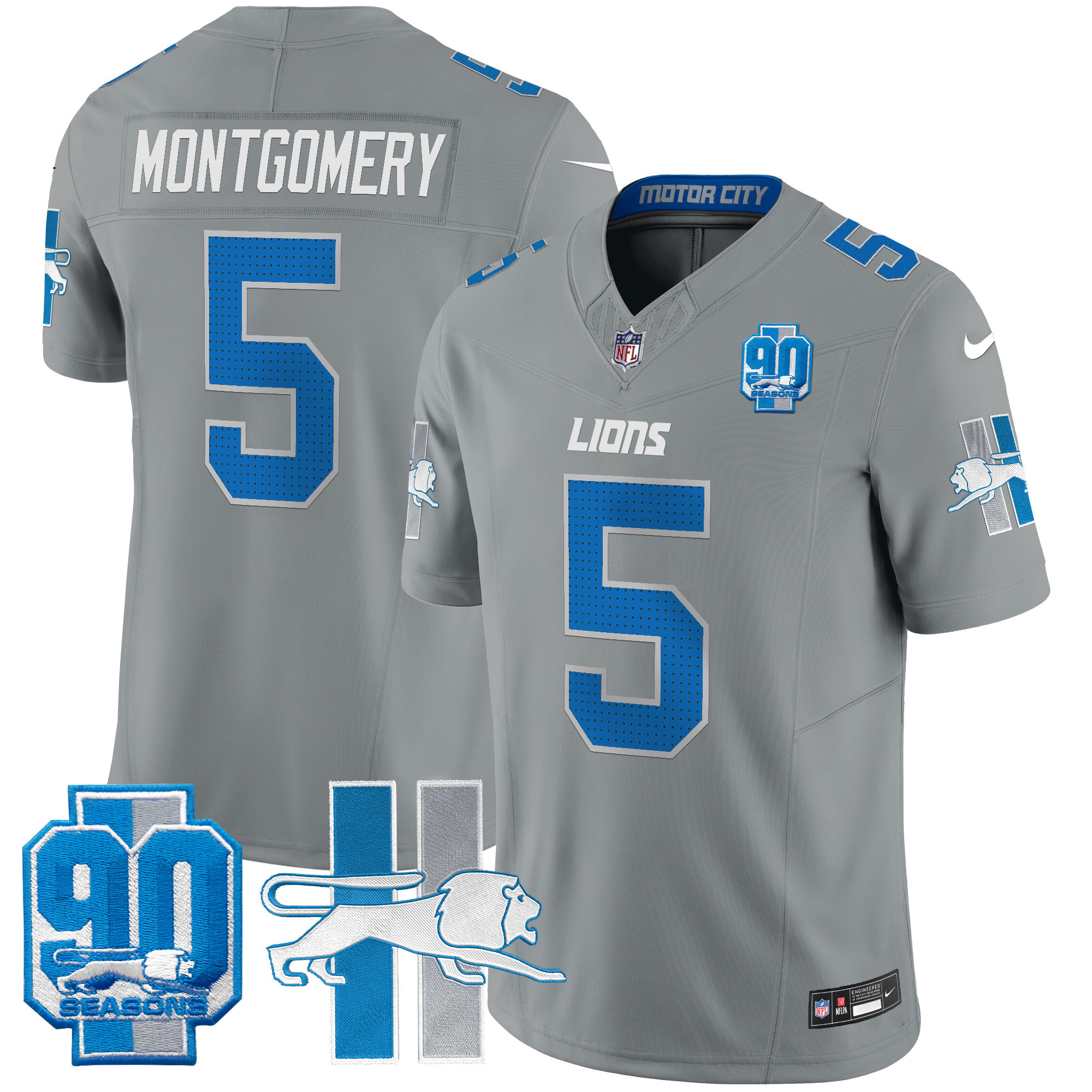 Men's Detroit Lion 1946 Throwback Vapor Limited Jersey - All Stitched - Image 25