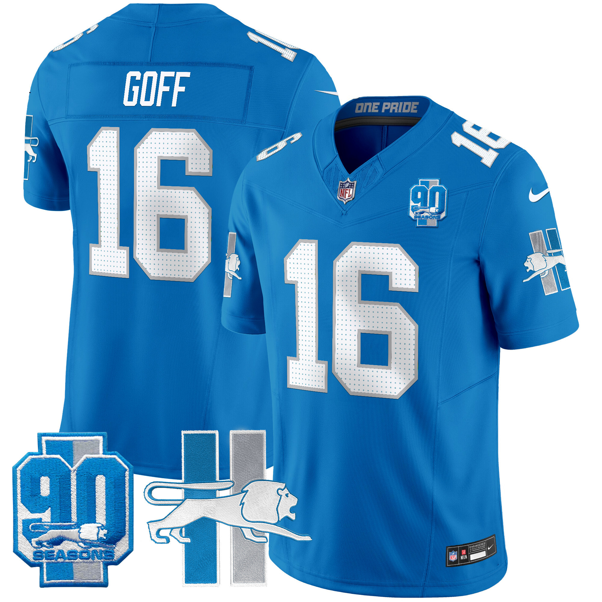 Men's Detroit Lion 1946 Throwback Vapor Limited Jersey - All Stitched - Image 15