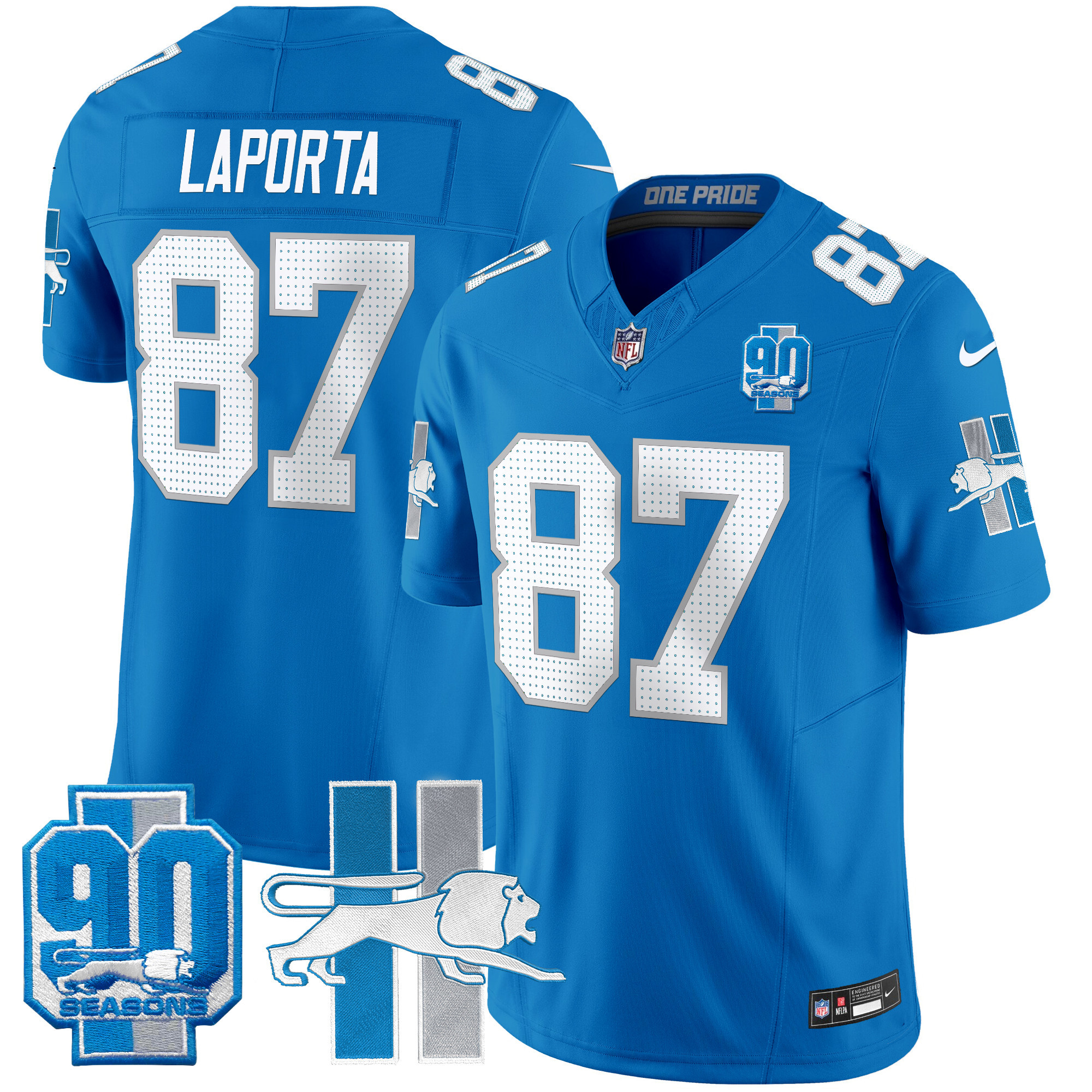 Men's Detroit Lion 1946 Throwback Vapor Limited Jersey - All Stitched - Image 20