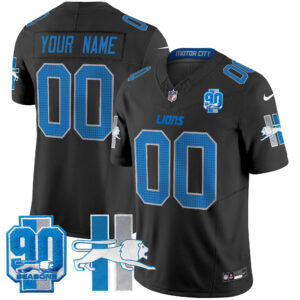 Detroit Lion 1946 Throwback Vapor Limited Custom Jersey - All Stitched