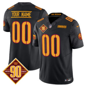 Washington Commanders 90th Anniversary Vapor Limited Custom Jersey V4 - All Stitched