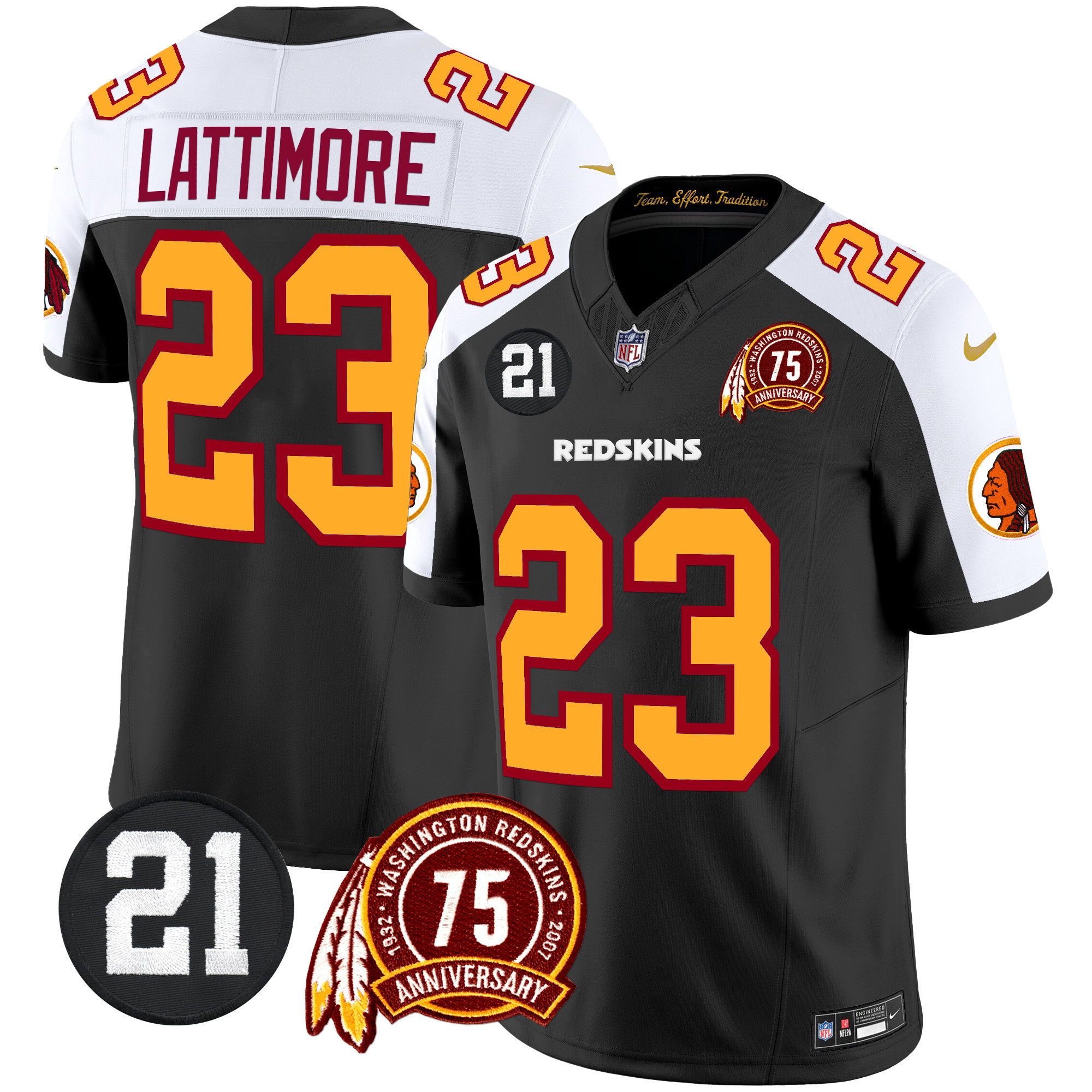 Men's Washington Redskins 75th & Sean Taylor Patch Vapor Limited Jersey - All Stitched - Image 43