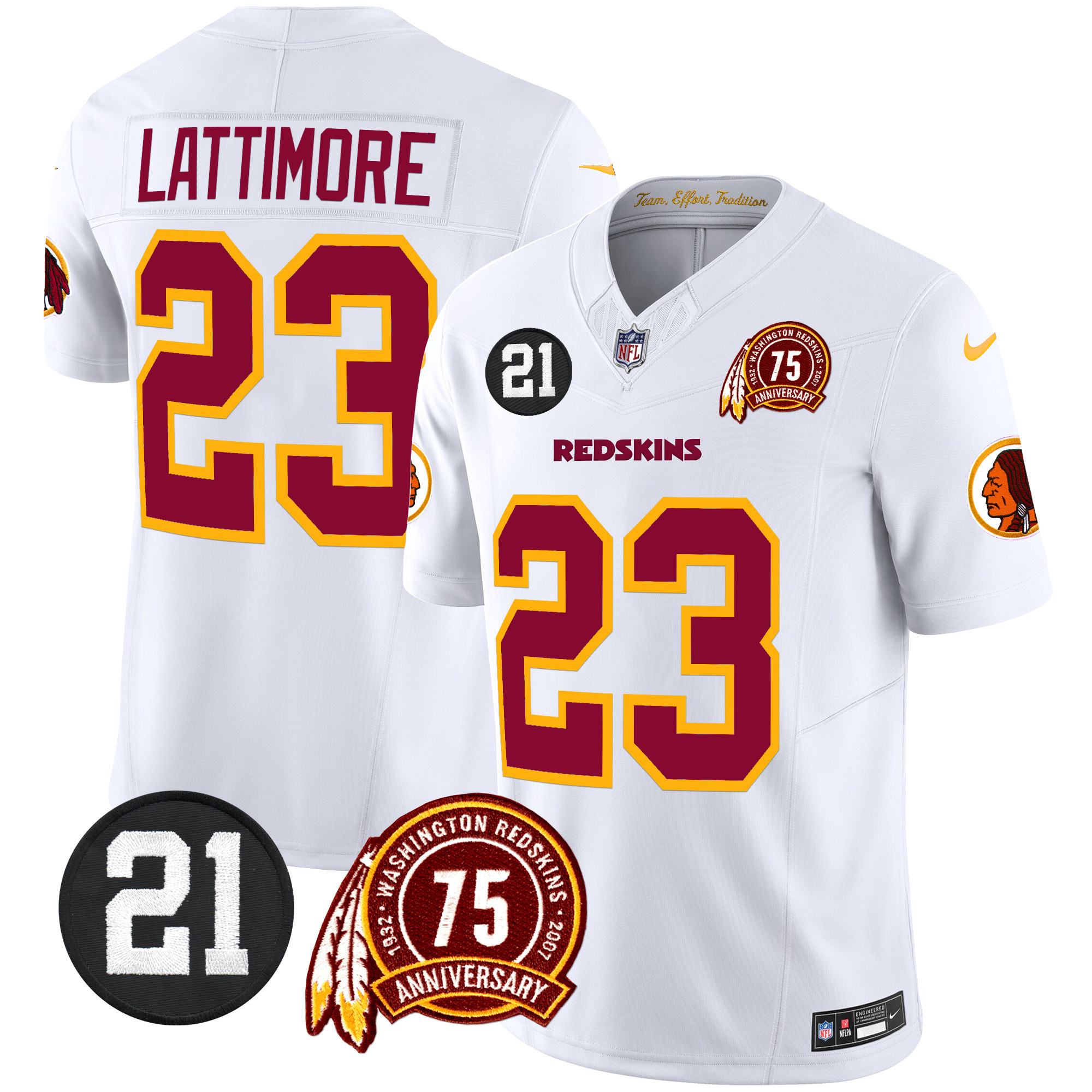 Men's Washington Redskins 75th & Sean Taylor Patch Vapor Limited Jersey - All Stitched - Image 26