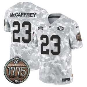 Men's 49ers 2024 Salute to Service Establishment Year Patch Vapor Limited Jersey - All Stitched
