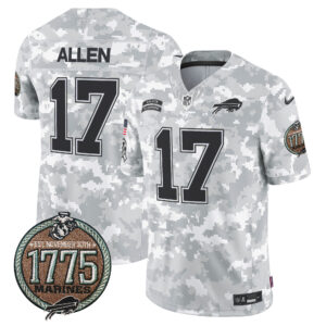 Men's Bills 2024 Salute to Service Establishment Year Patch Vapor Limited Jersey - All Stitched