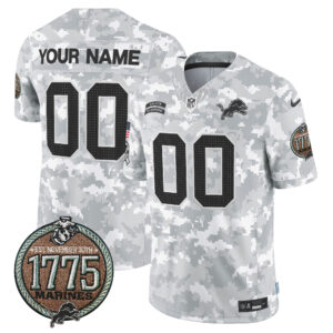 Detroit Lions 2024 Salute to Service Establishment Year Patch Vapor Limited Custom Jersey - All Stitched
